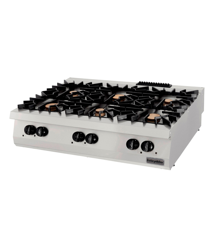 One And Half Module With 6 Burners Gas Boiling Top Gas